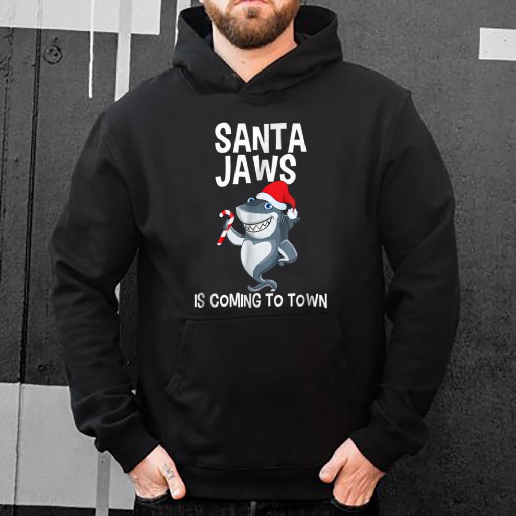 Top Santa Jaws Is Coming to Town Funny Christmas Shark sweater