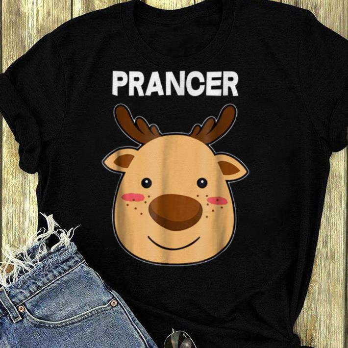 Top Santa Reindeer Prancer Matching Christmas PJs shirt