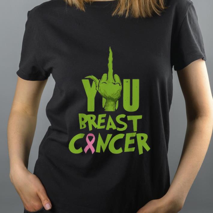 Top The Grinch fuck you Breast Cancer shirt