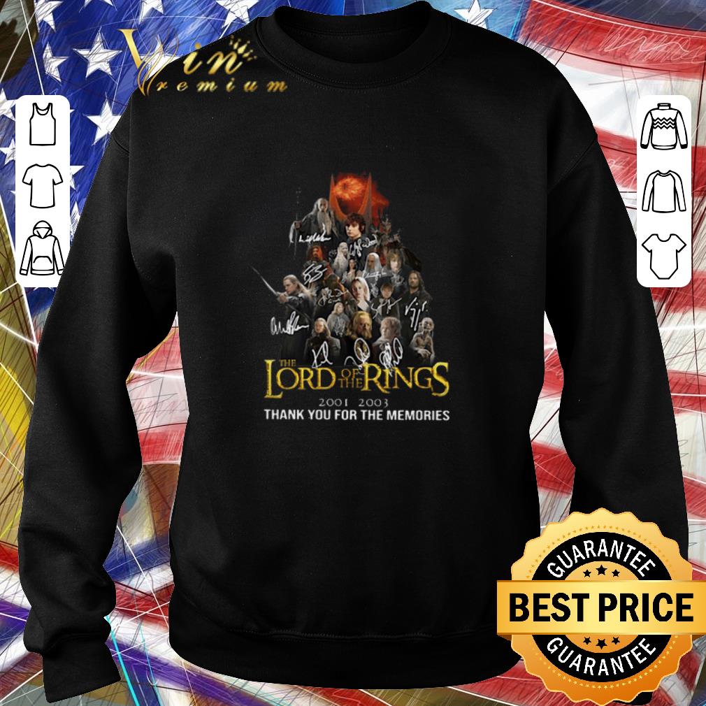 Top The Lord Of The Rings thank you for the memories signatures shirt 5 Top The Lord Of The Rings thank you for the memories signatures shirt