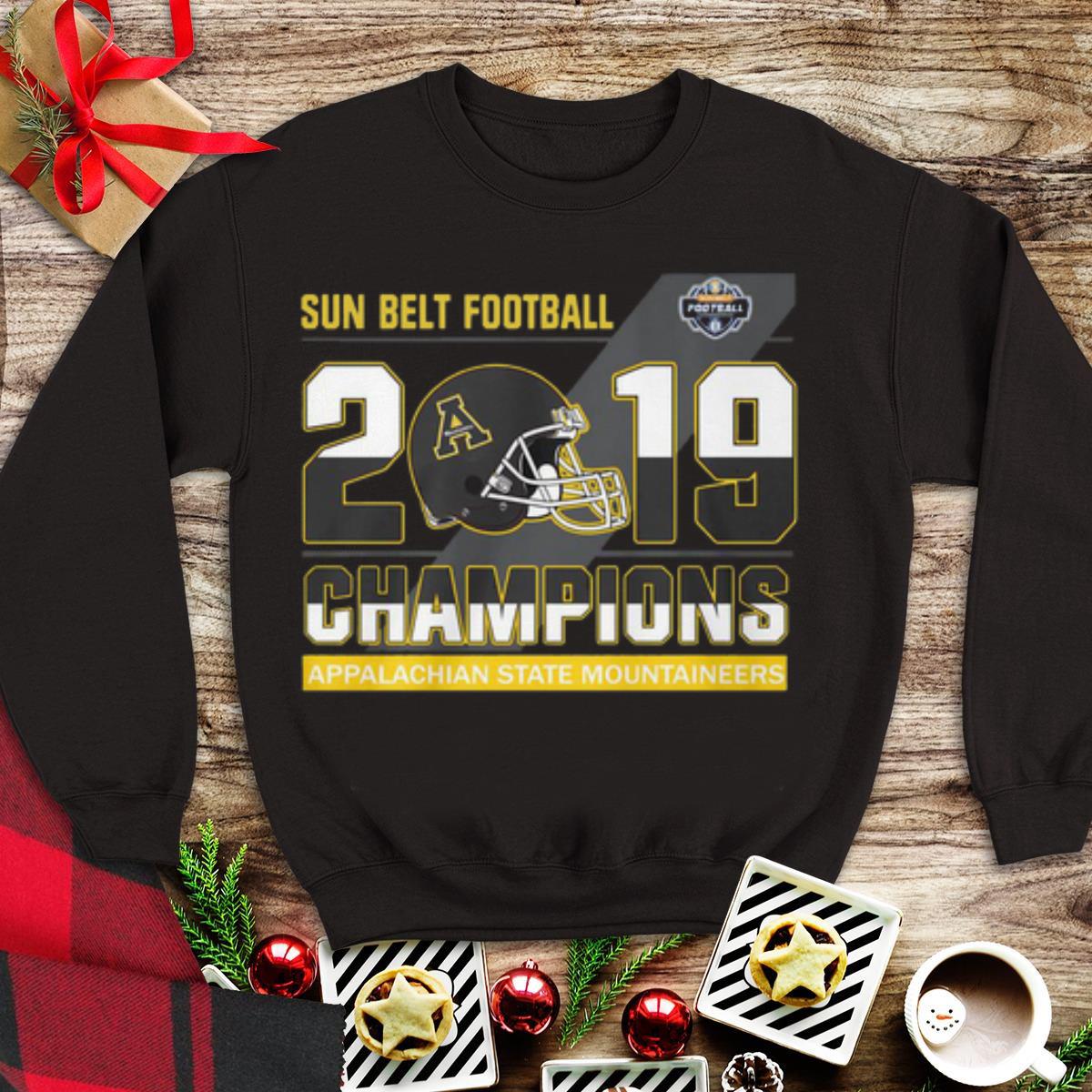 Awesome Appalachian State Mountaineers sun belt football champions shirt