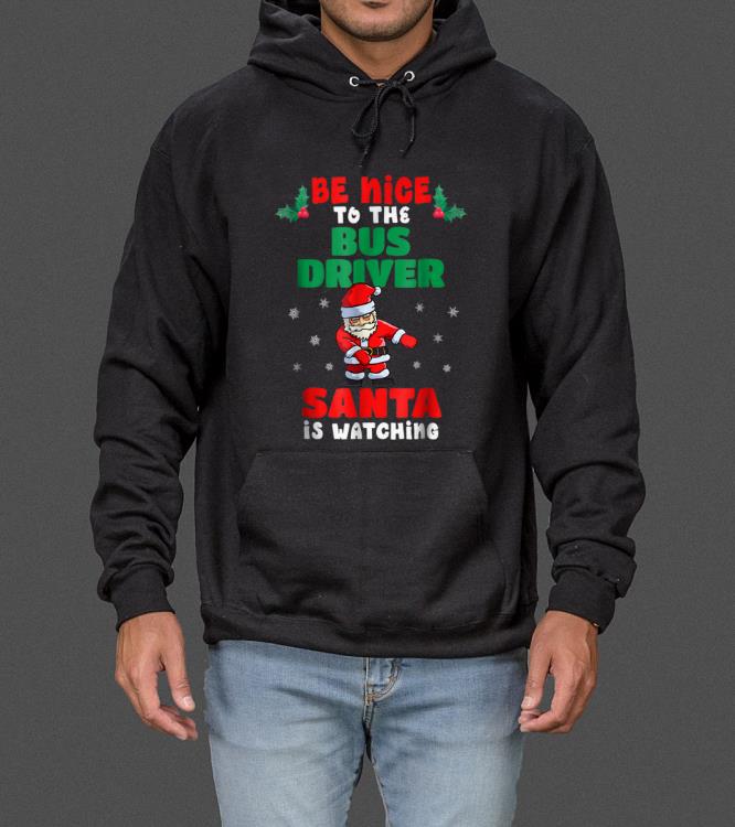 Awesome Bus Driver Christmas Pajama Santa Is Watching sweater