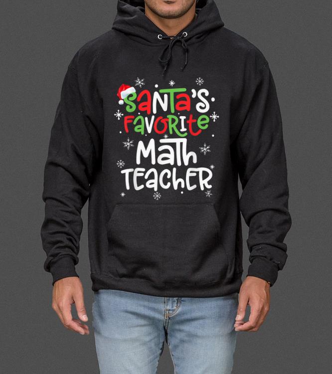 Awesome Santa's Favorite Math Teacher Christmas Light Xmas Gift sweater