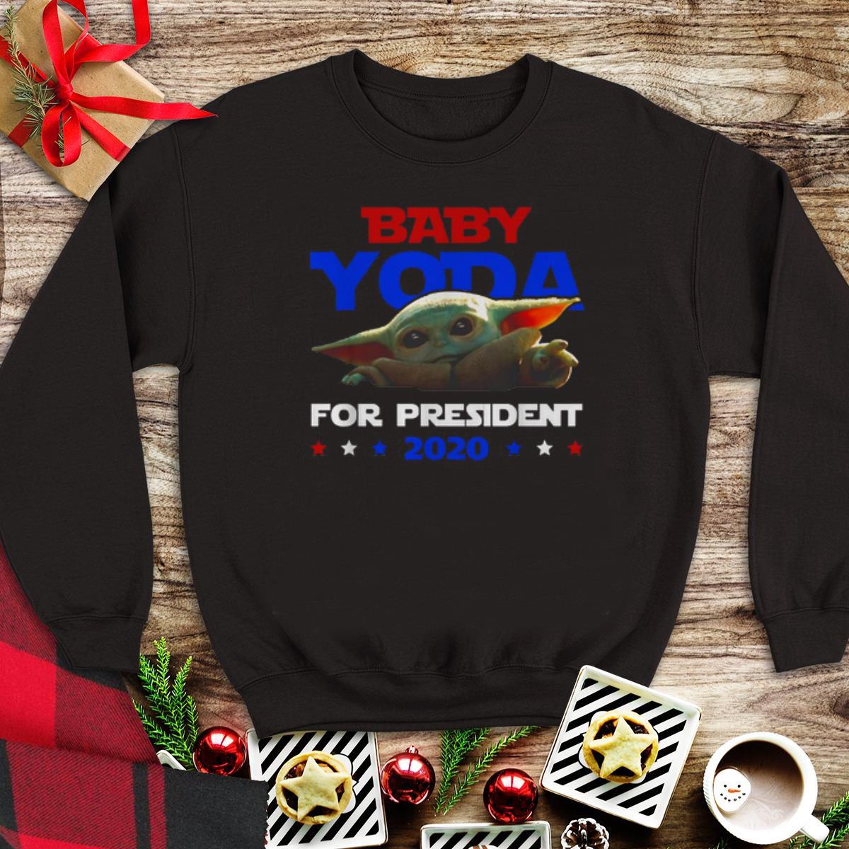 Awesome Star Wars Baby Yoda for president 2020 sweater