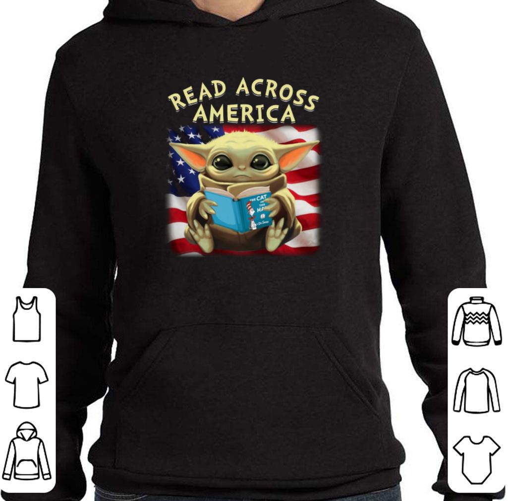 Baby Yoda read across America flag shirt
