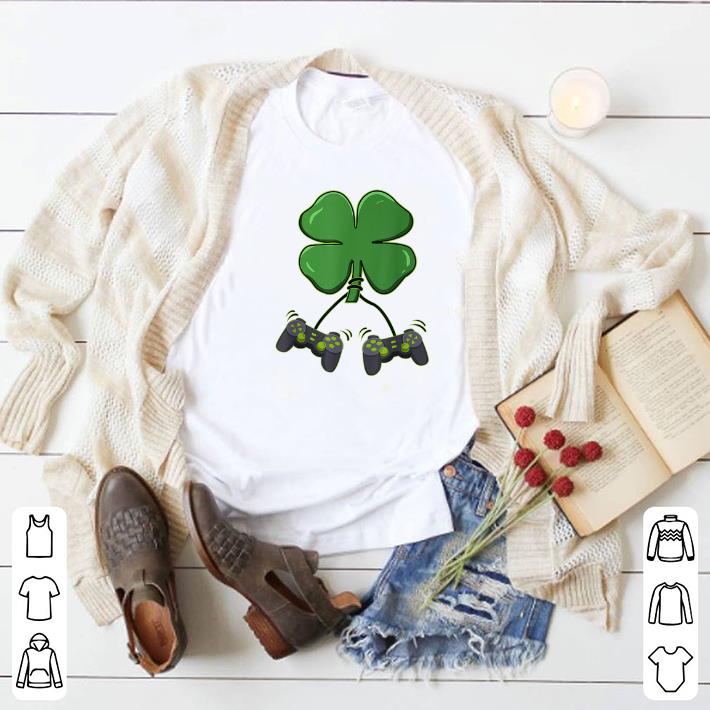 Four leaf clover video game controllers shirt