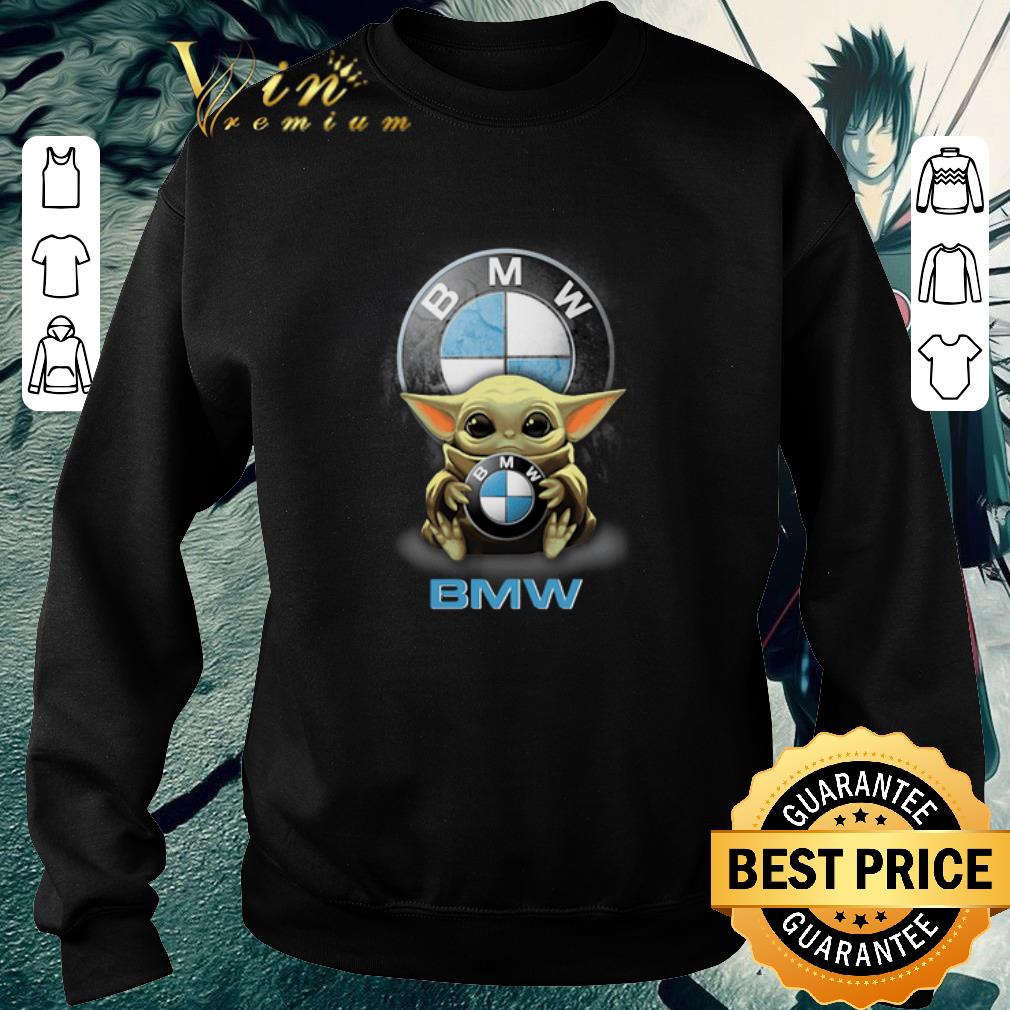 Funny Baby Yoda hug BMW Star Wars Mandalorian shirt