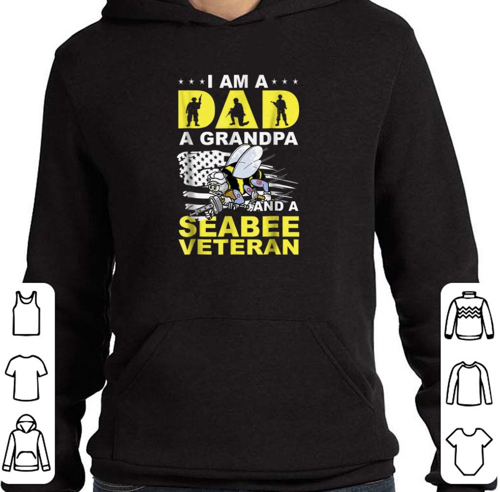 Funny Bee i am a dad a grandpa and a seabee veteran shirt