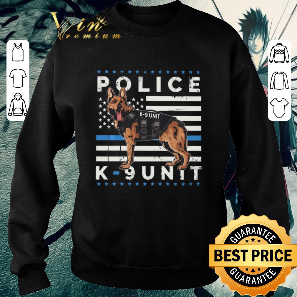 Funny German Shepherd K-9 Unit Police Thin Blue Line American Flag shirt 5 Funny German Shepherd K-9 Unit Police Thin Blue Line American Flag shirt