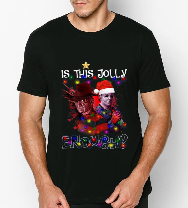 Great Freddy Krueger Michael Myers is this jolly enough light christmas shirt