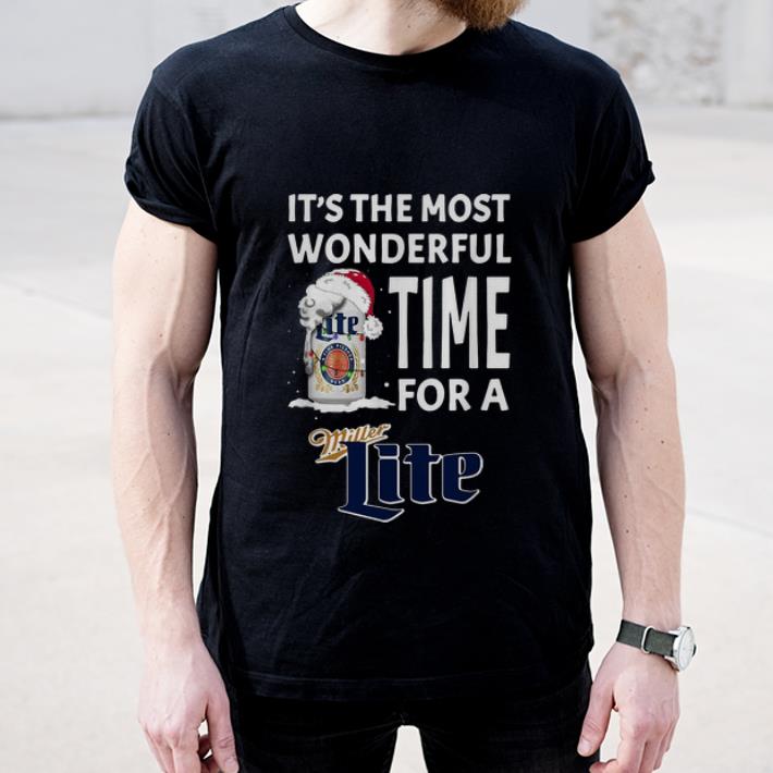 Great It's The Most Wonderful Time For A Miller Lite Christmas shirt