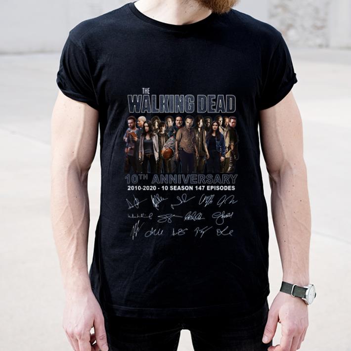 Great The Walking Dead 10th Anniversary Signatures shirt