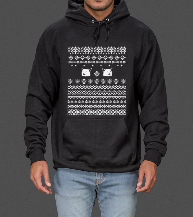 Hot Christmas Ugly Sweater Table dinner cat dank meme funny Xmas sweater