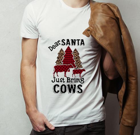 Hot Dear Santa Just Bring Cows Plaid Pajama Christmas shirt