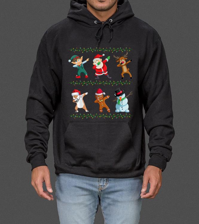 Hot Funny Dabbing Santa Pitbull And Friends Christmas sweater
