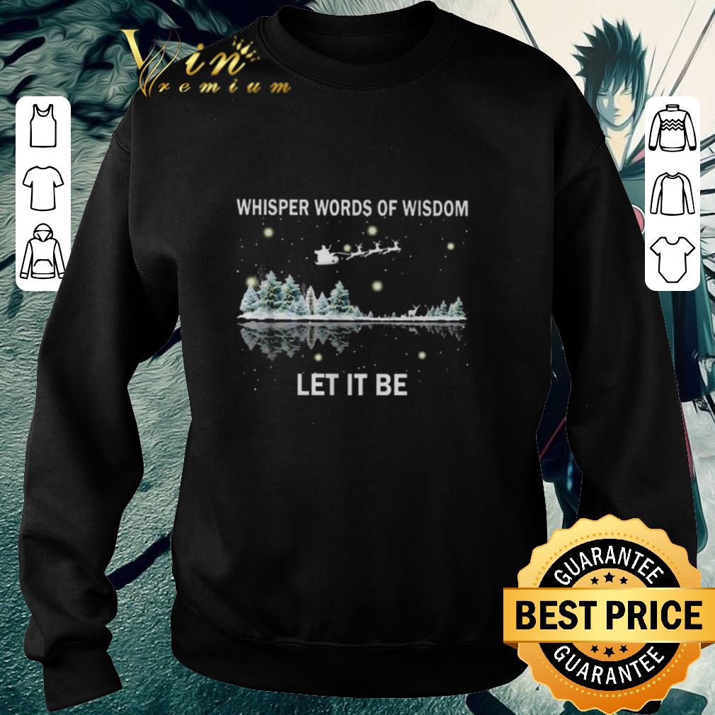 Hot Guitar lake whisper words of wisdom let it be Santa Christmas shirt