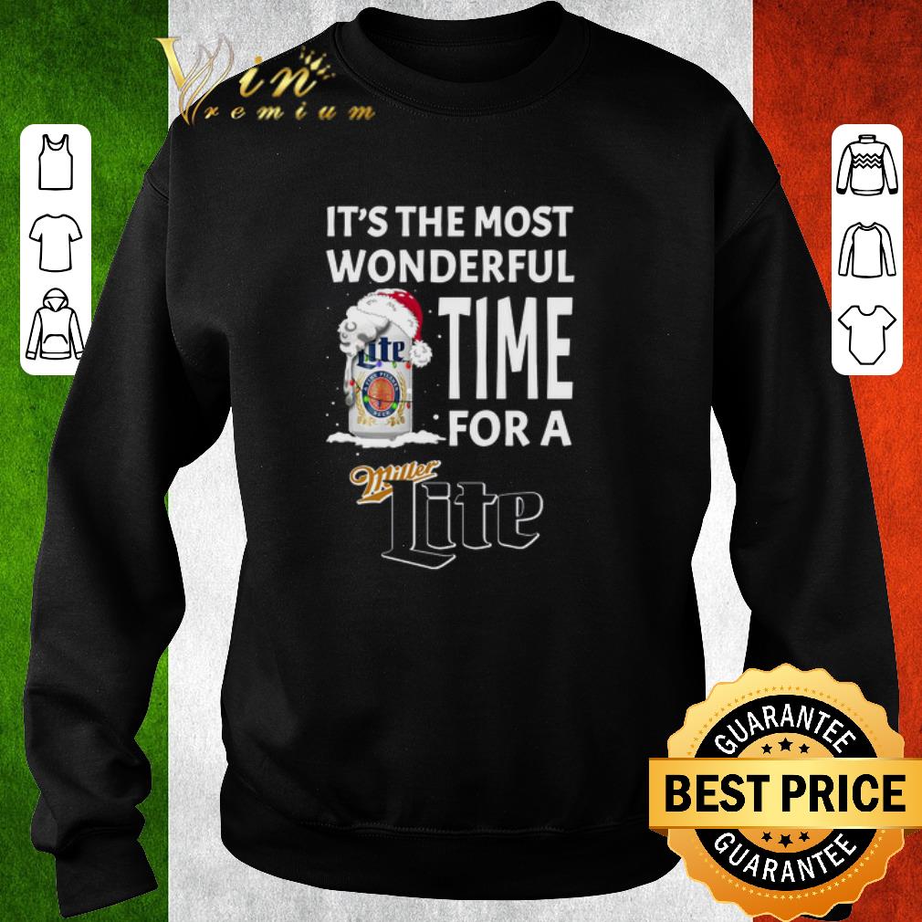 Hot It's the most wonderful time for a Miller Lite Christmas shirt