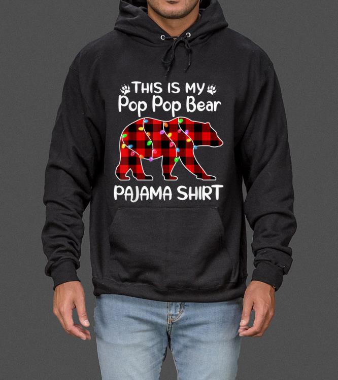 Hot Pop Pop Bear Pajama Lights Christmas gift for Family sweater