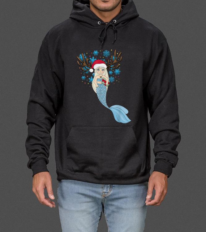 Nice Christmas Mermaids Santa Hat & Reindeer Antlers Gift sweater