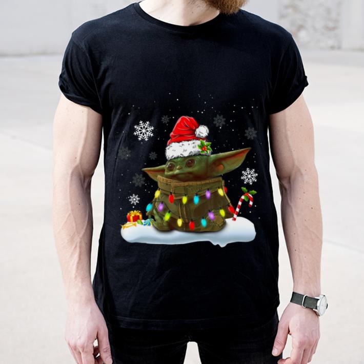 Nice Christmas Santa Baby Yoda Christmas Light shirt
