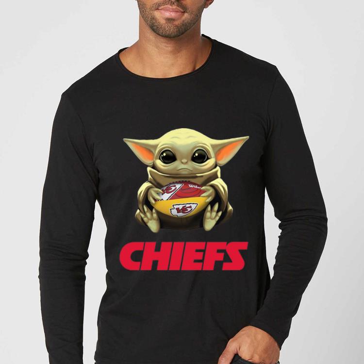 Nice Football Baby Yoda Hug Kansas City Chiefs NFL shirt