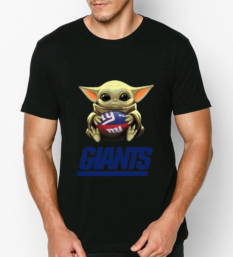 Nice Star Wars Football Baby Yoda Hug New York Giants shirt