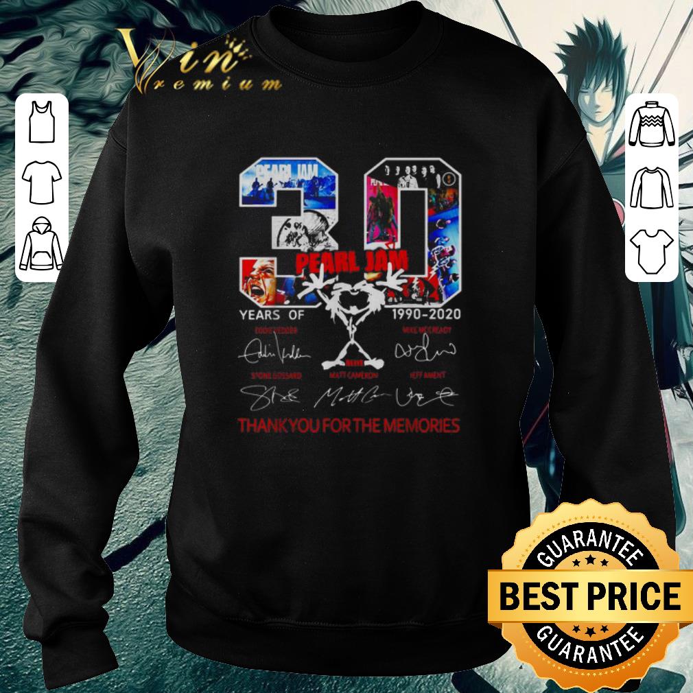 Official 30th years of Pearl Jam 1990-2020 signed thank you for memories shirt