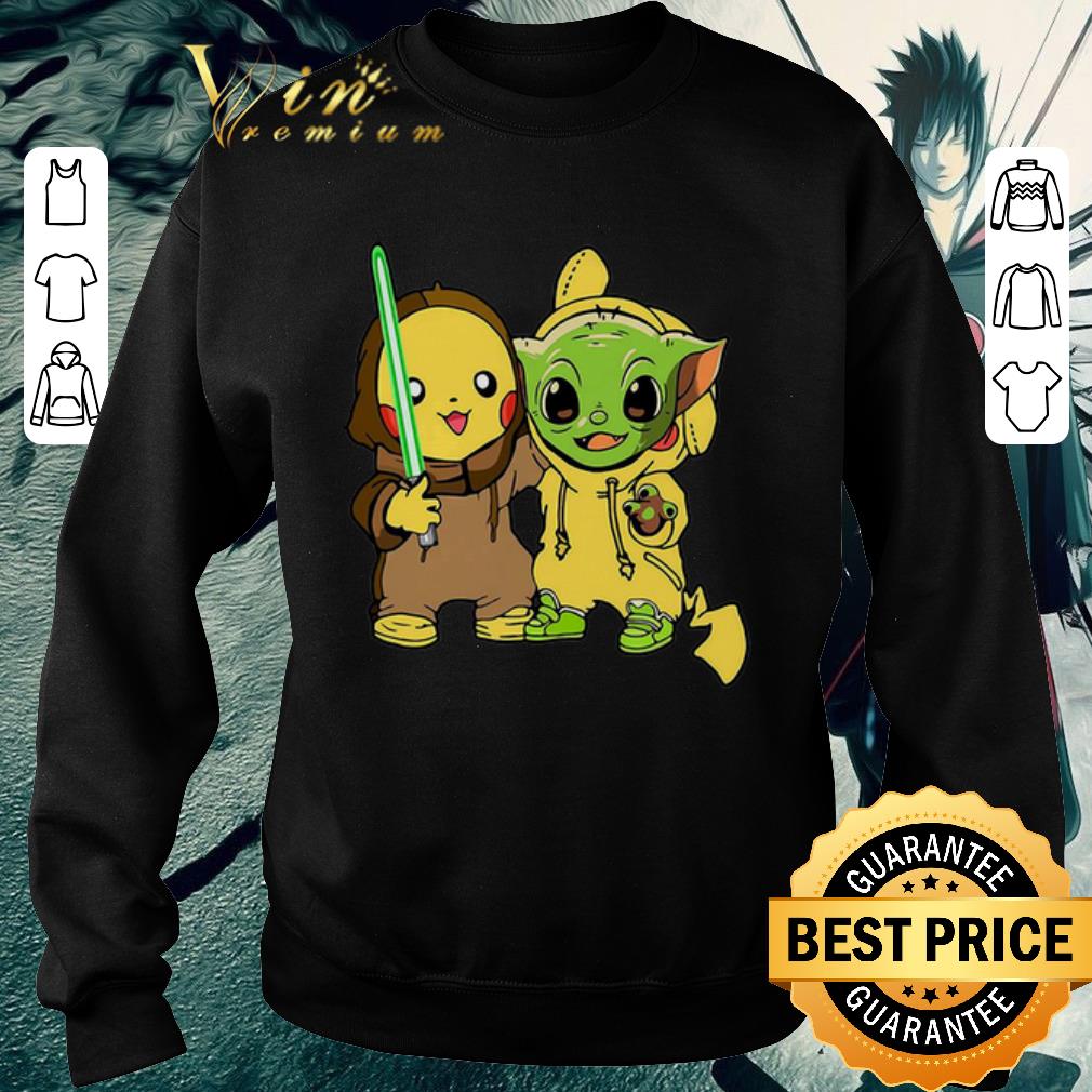 Official Baby Pikachu and Baby Yoda Star Wars shirt