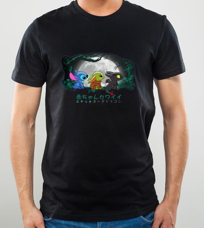 Official Baby Yoda Baby Stitch And Toothless shirt