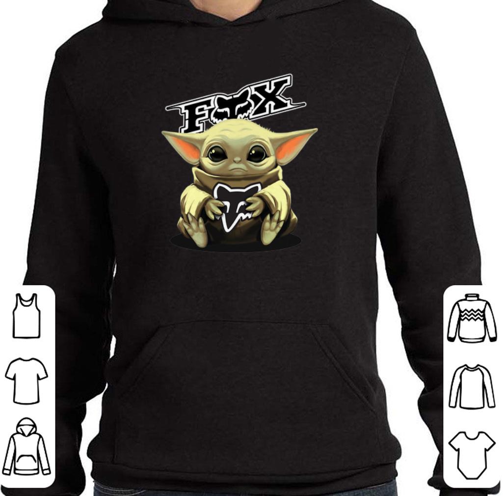 Official Baby Yoda hug Fox Racing Mandalorian shirt