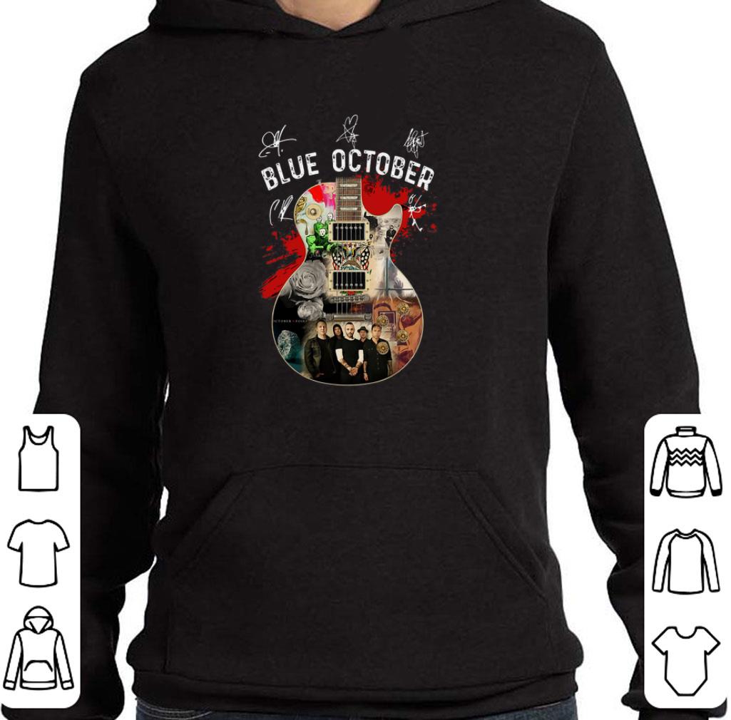 Official Blue October guitar signatures shirt