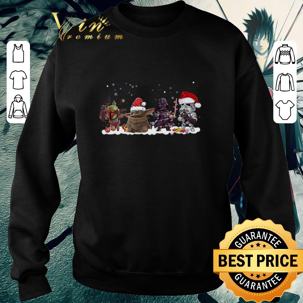 Official Boba Fett Baby Yoda Darth Vader R2D2 chibi Christmas shirt