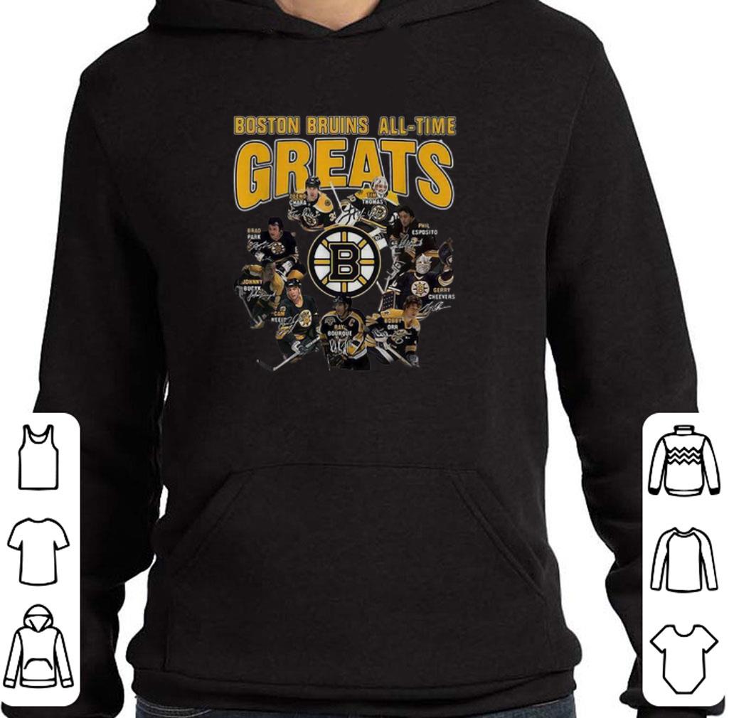 Official Boston Bruins all time greats legend signatures shirt