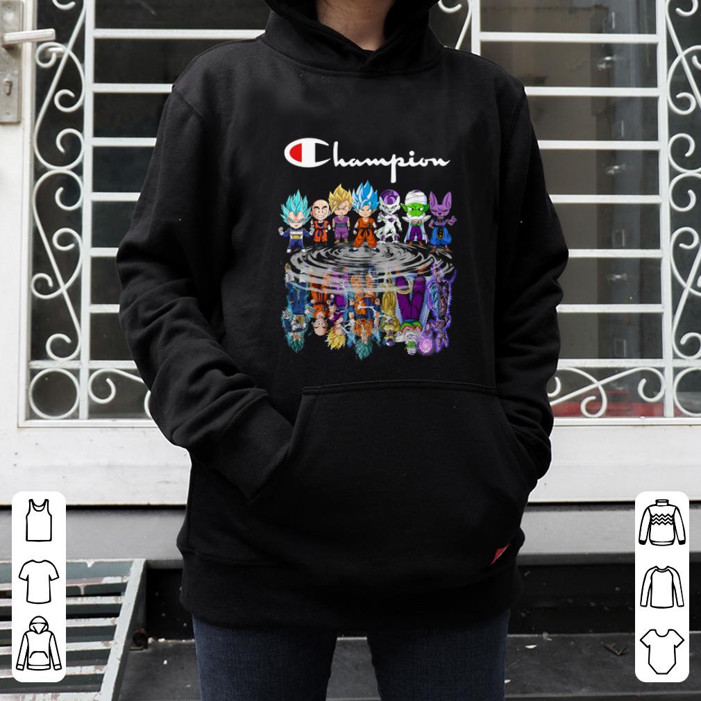 Official Champion Dragon Ball Z Chibi Character Water Reflection Mirror shirt
