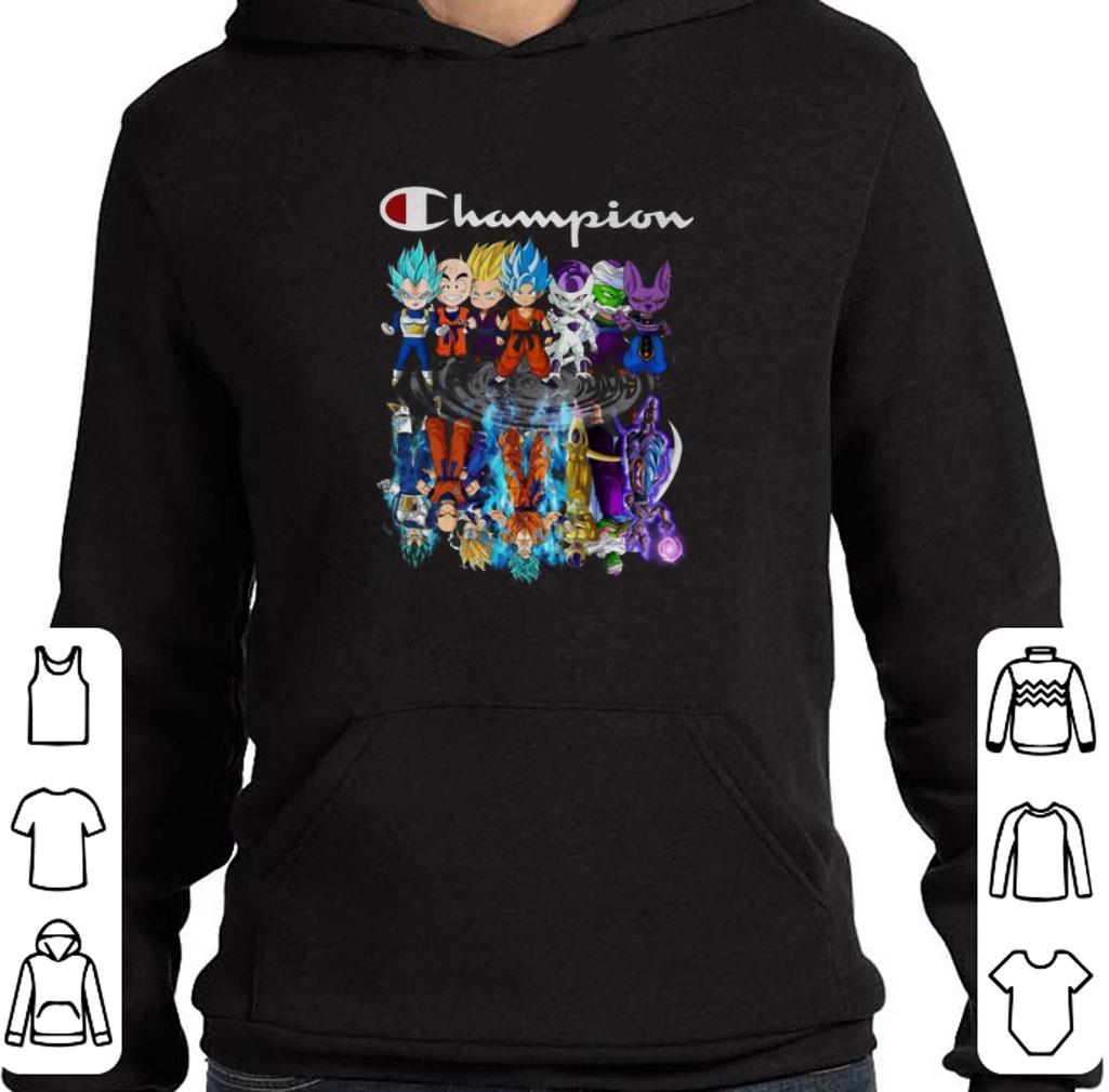 Official Champion Dragon ball characters chibi reflection water mirror shirt