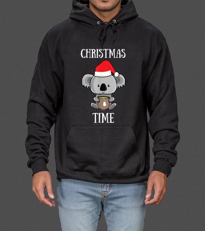 Official Christmas Koala Tea Time Santa Claus Koala Bear Tee sweater