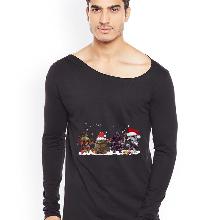 Official Death Star Darth Vader Stormtrooper Chibi And Baby Yoda Christmas shirt