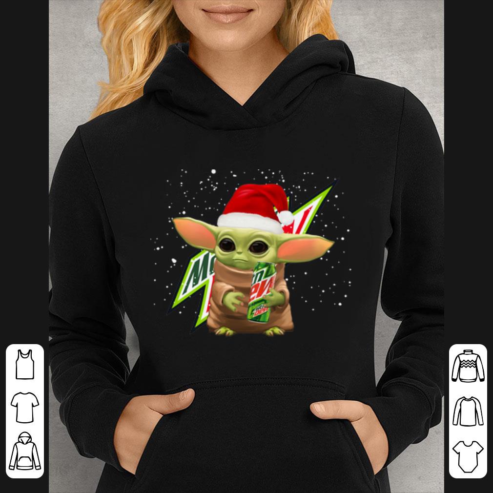 Official Mountain Dew Santa Baby Yoda Merry Christmas shirt