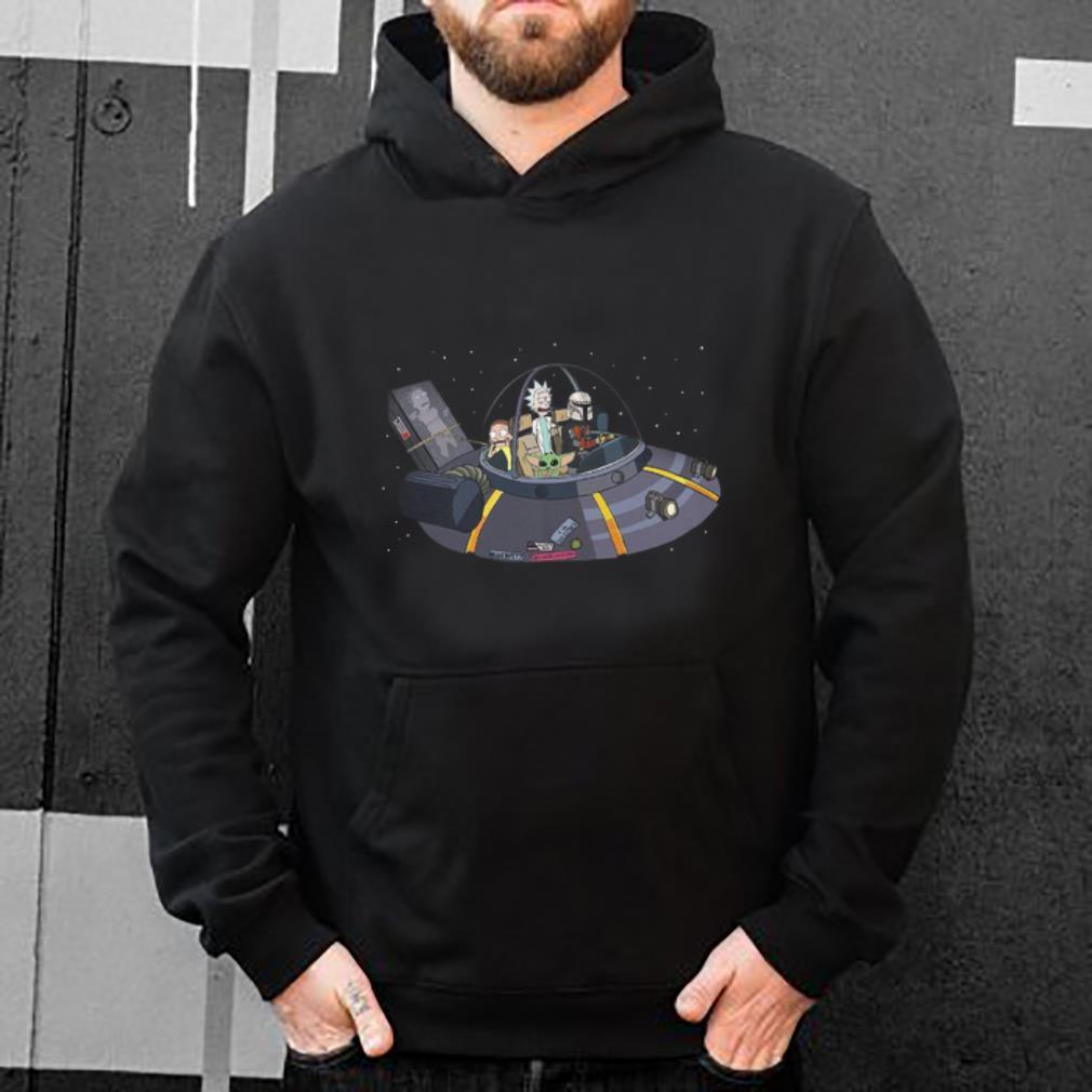 Official Rick and Morty Baby Yoda Mandalorian in the Spaceship shirt