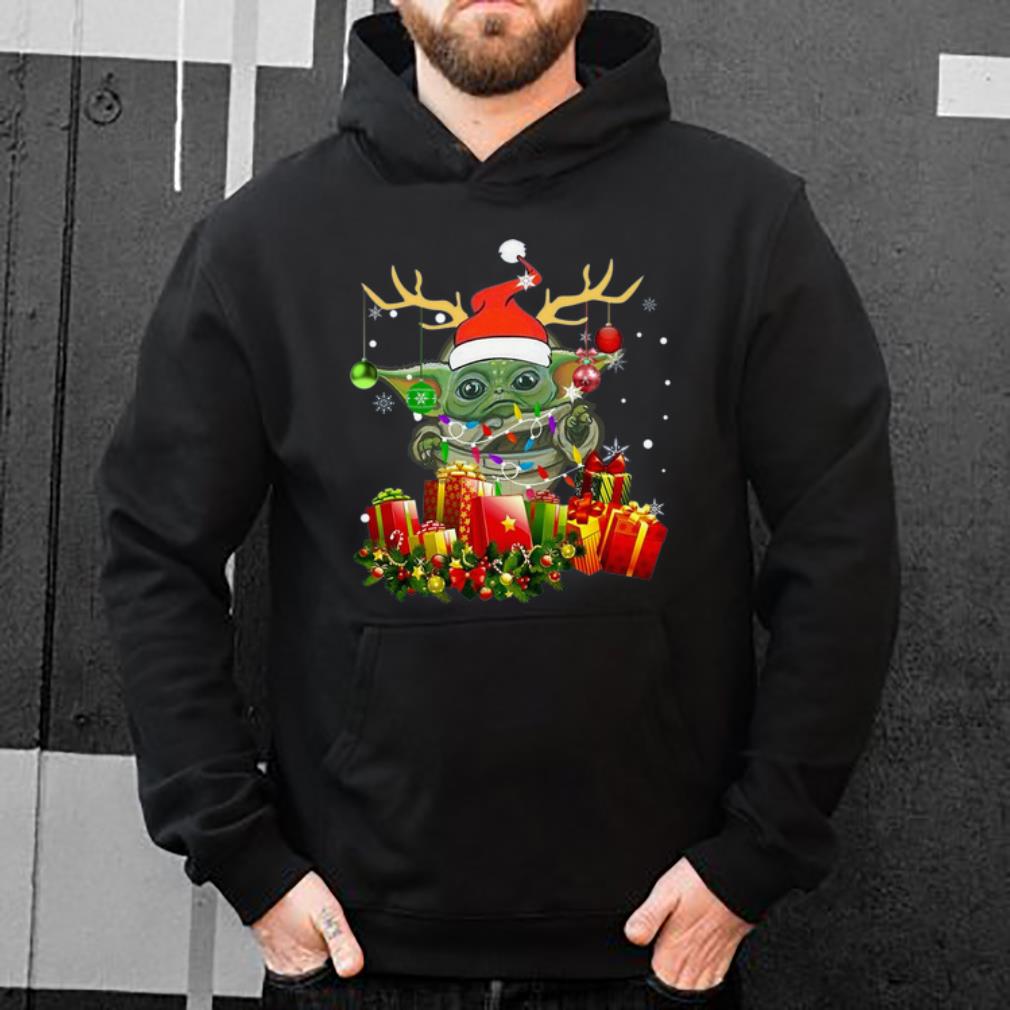 Official Santa Baby Yoda Reindeer Christmas Light Christmas Gift shirt