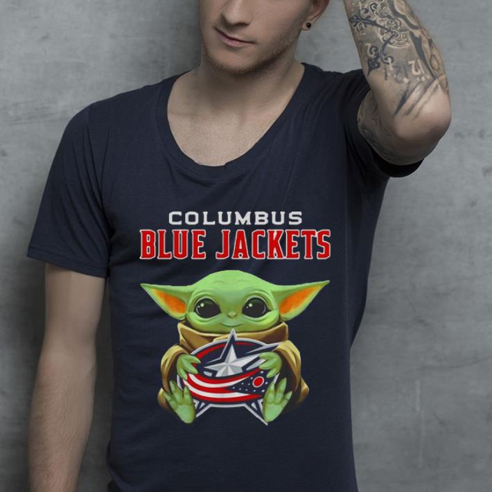 Original Baby Yoda Hug Ball Columbus Blue Jackets shirt