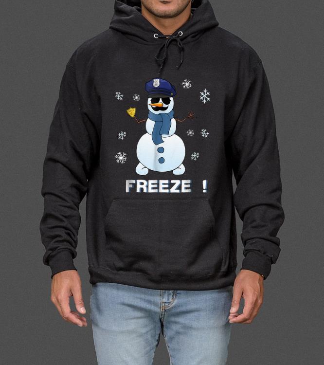 Original Cop Snowman Shirt Freeze Christmas Party Gift Xmas sweater