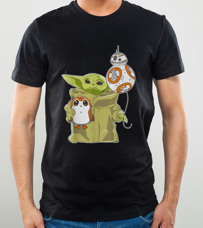 Original The Mandalorian Baby Yoda Hug Sad Porg shirt