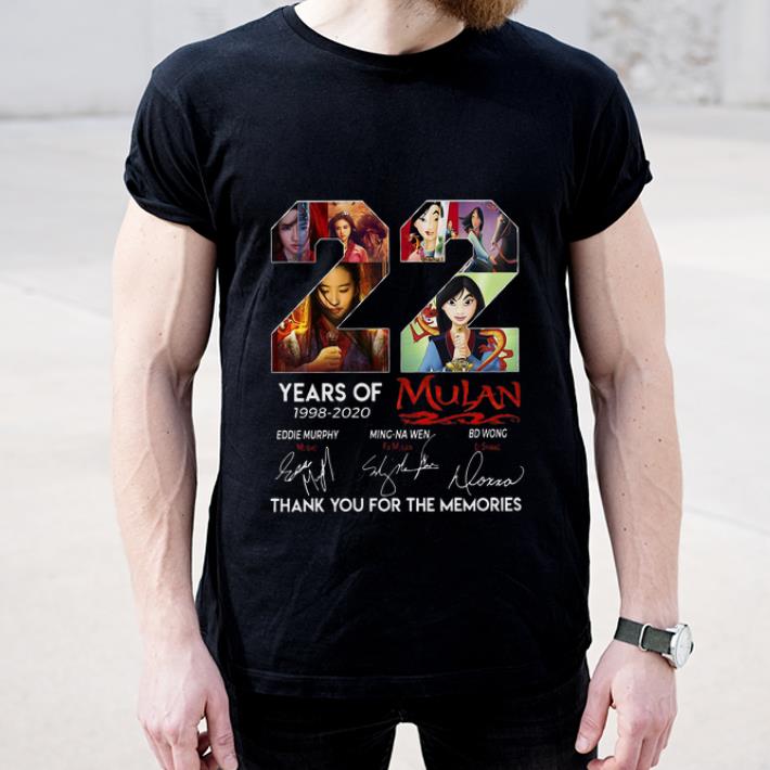 Premium 22 Years of Mulan 1998 2020 thank you for the memories shirt