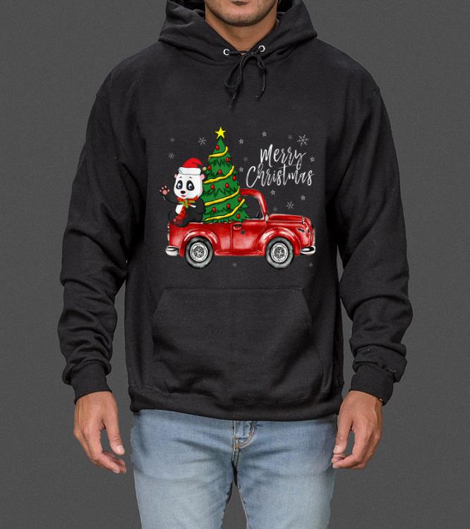 Premium Cute Panda Truck Christmas Costume Funny Panda Lover Gift sweater