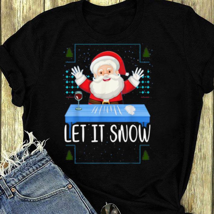 Premium Santa Cocaine Let It Snow Merry Christmas shirt
