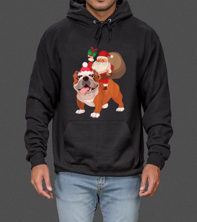 Premium Santa Riding Bulldog Christmas Pajama Gift sweater