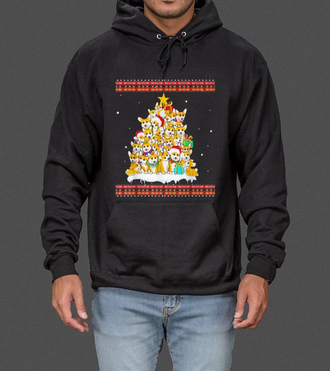 Pretty Funny Corgi Dog Tree Ugly Christmas Sweater Jumper sweater