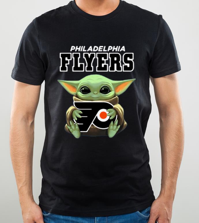 Pretty Star Wars Baby Yoda Hug Philadelphia Flyers shirt 5 Pretty Star Wars Baby Yoda Hug Philadelphia Flyers shirt
