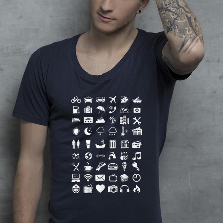 Pretty Travel Icon Language Travelling Media Icon shirt